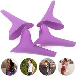 กรวยฉี่พกพา กรวยช่วยยืนฉี่ เดินทางรถติด กางเต็นท์ เดินป่า หรือสตรีตั้งครรภ์ Standing pee สิลิโคนล้างง่าย ใช้ซ้ำได้