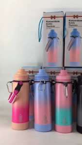 EasyGo Two tone Vacuum Stainless Bottle Tumbler Hot and Cold With Silicon Boot 800ml K336