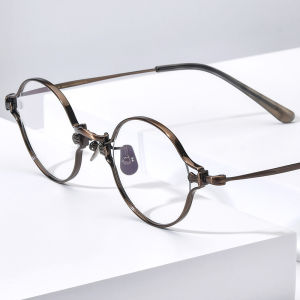 FONEX Pure Titanium Glasses Frame Women Brand Design Vintage Retro Round Eyeglasses Men Full-Rim Japanese High-Quality Ultralight Custom Optical Eyewear KMN188