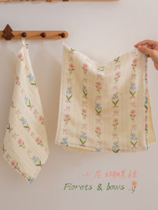 Pure Cotton Six-Layer Muslin Towel Set for Adults Face Wash Hand Dry Non-Shedding Soft Absorbent Bath Towel Square Scarf