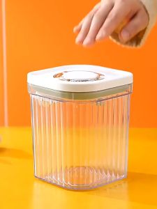 กระปุกใส่นมผง ถังเก็บสูญญากาศ กล่องเก็บอาหาร กล่องใส่อาหารแห้ง กล่องอเนกประสงค์ สามารถเก็บนมผง ข้าว ถั่ว บะหมี่ได้【1200ml/1800ml】