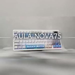 AULA | AULA NOVA75 Wireless Mechanical Keyboard 3-Mode BT 2.4G Hot Swap Smart Screen Gaming Office Knob PC Gifts