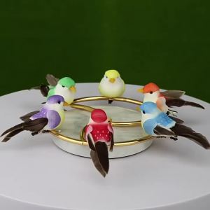 SHGMYD นกประดิษฐ์ โมเดลนก นกเหมือนจริงตกแต่งสวน 10*4cm/1ชิ้น