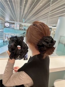 ยางรัดผมลายลูกไม้สไตล์เกาหลีสุดน่ารักสำหรับเด็กผู้หญิง ยางรัดผมทรงหางม้าสุดเก๋ไก๋ ยางรัดผมทรงสูง เครื่องประดับผมสไตล์เกาหลี