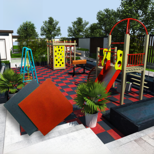 Gym Power Zone Anti-Smashing Rubber Floor Mat For Home Damping Floor Tile Treadmill Sound Reduction Thickened Lock PVC Floor