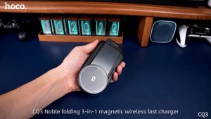 Magnetic 3-in-1 Foldable Wireless Charger Stand 15W Qi Wireless Fast Charger Wireless Charger for iPhone 15/14/13/Airpod Earbuds