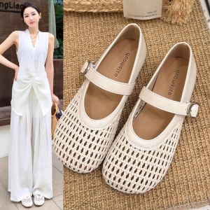 XUJIA | Lace-up Mary Jane Flats Sandals