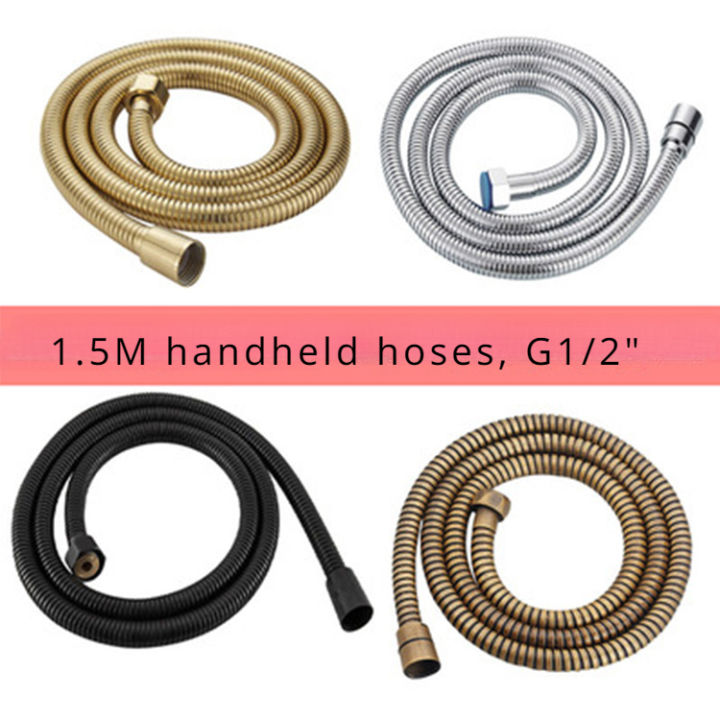 Antique Shower Hose Dual Connector Pipe 1.5M Gold Black Plating ...