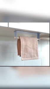 Towel Rack Kitchen Wooden Self-Adhesive Roll Paper Holder Towel Rack Tissue Hanger Cabinet Hanging Shelf Bathroom Toilet Storage