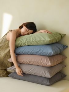IDELA | Luxurious Old Feel Sand-washed Long Staple Cotton Satin Pillowcase 48*74cm