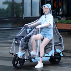 Electric Bike Rainstorm Proof Parent-Child Extra Large Thickened One-Piece Full Body Raincoat