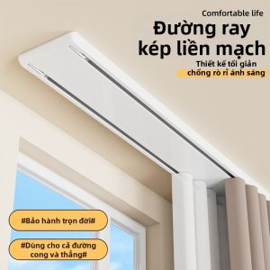 SHELIANKE | Double Track Silent Sliding Invisible Double Layer Curtain Track