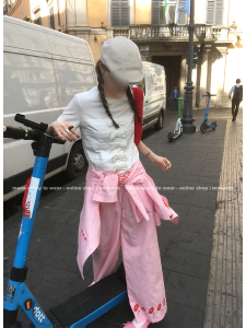 Áo Thun Cotton 100% MONA Tay Ngắn Thiết Kế Nơ Thắt Nút Màu Xanh Đen Trắng Mùa Hè Mới Cho Nữ Cỡ Nhỏ