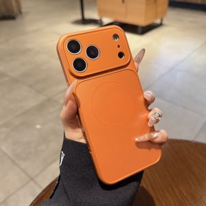 AO.HU | Compatible iPhone 17/18 Series Starry Orange Magnetic Matte Case Full Coverage Large View Lens Protective Shell