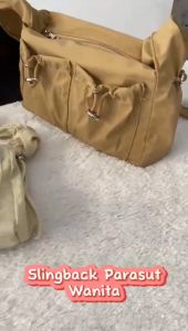 NEW!!! Slingback Parasut Import Wanita Tali Rantai W7108 Tas Selempang Wanita Import Kekinian