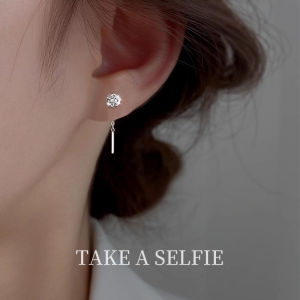 Elegant Silver Hoops Womens Fashion Jewelry Full of Diamonds Small Luxury Trendy Ball Earrings 999 Pure Silver Selfie Queen