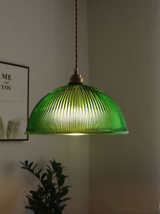 Japanese Retro Brass Dark Green Restaurant Bar Chandelier Minimalist Modern Milk Tea Shop Coffee Shop B & B Bay Window Lamp