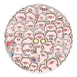 100 Miếng Dán Hình Heo Hồng Dễ Thương Phong Cách Kawaii Nhiều Biểu Cảm Hoạt Hình Dùng Trang Trí Nhật Ký Thủ Công DIY Trang Trí Thẩm Mỹ Chất Liệu Giấy