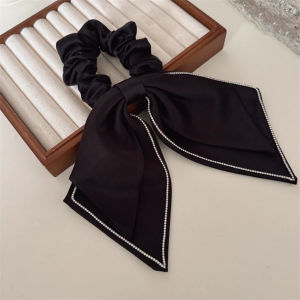 ที่คาดผมผ้าซาตินสีดำสไตล์ฝรั่งเศส ที่คาดผมรูปผีเสื้อหลายชั้น ที่คาดผมแบบยืดหยุ่นได้หลากหลาย ที่คาดผมแบบใหม่สดใส