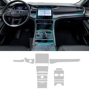 Car Interior TPU Protector Anti-scratch Film For Jeep Grand Cherokee WL 2020-2024 Auto Protective Transparent Anti-tear Stickers