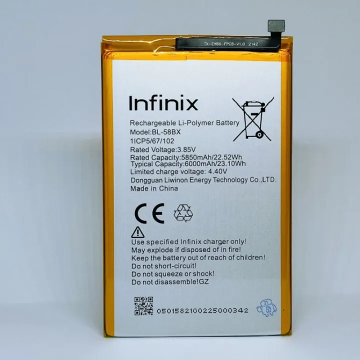 Batre Baterai Infinix HOT 11 PLAY X688 Model BL-58BX | Batu Battery Batrei Batere Batrai Tanam HP Infinix HOT 11 PLAY / Infinix X688 ORI Model BL58BX BL 58BX BL-58BX