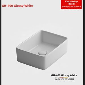 DANBIYIN | Khaki Color Wall-Mounted Ceramic Basin Square Small Size