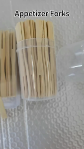 1000pcs Bamboo Wooden Mini Fork | Disposable Eco-Friendly Food Picks for Fruits & Appetizers