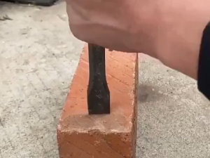 30cm High-Quality Tungsten Steel Chisel Flat/Pointed for Stone and Concrete Work