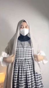 Outer Tartan Versi Long: Bahan Kain Tartan Polos & Desain Outer untuk Berbagai Acara