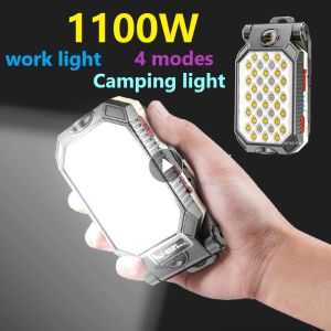 USB Emergency light Super bright cob torchlight car 4 modes Waterproof 1800W camping lightStrong flashlight maintenance light work light