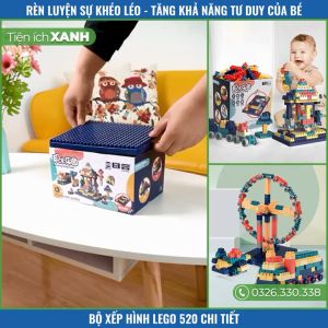 Đồ chơi xếp hình lego 520 chi tiết cối xay gió đồ chơi lắp ghép lego các mô hình sáng tạo đồ chơi thông minh giáo dục trí tuệ cho bé