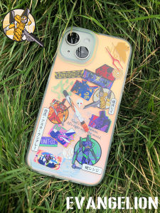 Creative IPhone Case Neon Genesis Evangelion Shinji Sakurazuka Colorful Flowing Design Compatible with  13 Max 16 15 12 Models