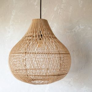 SANGEJIANGREN | Vintage Rattan Pendant Light Southeast Asian Japandi Style