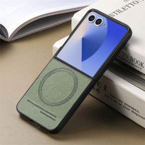 szhaiyu | Magnetic Leather Phone Case for Samsung Galaxy Z Flip 8 7 6 5 4 3 Flip8 Flip7 FE Flip6 Flip5 5G Hard PC Shell Protective Cover