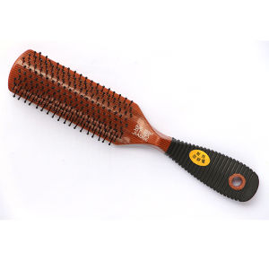 Brown Dense Tooth Comb for Women Hair Styling Brush Pear Flower Head Shape New 2025 Home Use Volume Boosting Handle Bathroom