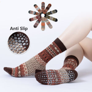 {\n    \"article\": \" Retro Color Match Yoga Pilates Aerobics Socks: Non-Slip Women's Calf Socks & Cotton Sports Zumba Indoor Exercises Fitness Floor Socks