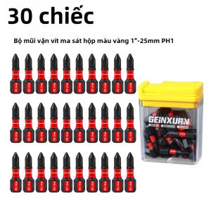 Bộ Tua Vít Phillips Geinxurn 30 Món Thép S2 Nhiều Đầu Vặn Kèm Hộp Đựng Nhiều Màu Sắc Từ Tính PH1 PH2 PH3