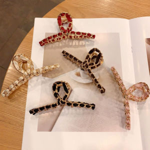 Korean Chain Metal Hairpin Hair Clip Back Head Hairclip Elegant Shark Clips for Women Hair Accessories