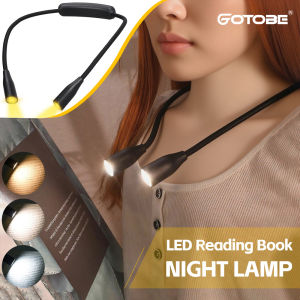 LED Reading Neck Light Usb Rechargeable Book Lamp 360° Flexible Arm Reading Book Light Read Neck Lamp Study Reading Night Light
