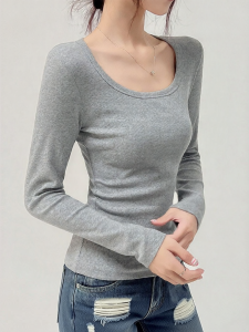 Warrior | Cotton U-Neck Regular-Shoulder Fitted Long Sleeve T-Shirt