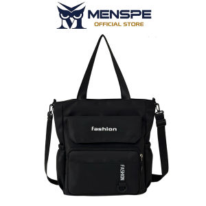 MENSPE Men Fashion Large Capacity Oxford Tote Bag Anti-Scratch Wear-Resistant Bag Multi-purpose Handbag Lightweight Casual Shoulder Bag Crossbody Bag for Students