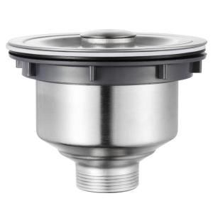 Pure Stainless Steel Kitchen Sink Drainage Device Anti-Odor Single Basin Drain Pipe Vegetable Washing Basin Sink Faucet