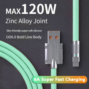 DISOUR Metal USB Protection Charge Cable Fast Charging Data Cable For Micro Type-C Lighting Silicone 120W Quickly Charge With Cable Organizer For Smart phones