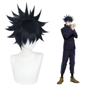 Jujutsu Kaisen Fushiguro Megumi Cosplay Wig Synthetic Short Straight Wig Anime Coser Cute Girl High Quality Wig Halloween Party