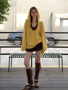 LIRUSHAN | Bộ Đầm Knit Dây Kéo Phong Cách Thân Thiện Với Người Thân Thể Nhỏ Gọn
