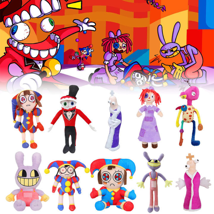 Cartoon The Amazing Digital Circus Pomni Jax Stuffed Plush Doll Toys Xmas  Gifts