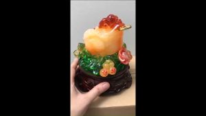 Cóc ngậm tiền vàng thờ ông địa bằng đá cao 18cm thiềm thừ bằng đá đặt bàn thờ thần tài hàng đẹp loại 1