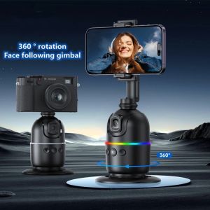 Roreta Stabilizer 360°Auto Face Tracking AI Gimbal All-in-one Desktop Phone Holder Tripod For Smartphone Video Vlog Live