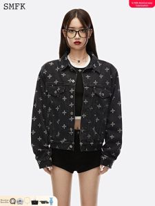 SMFK | Garden Print Thick Denim Jacket