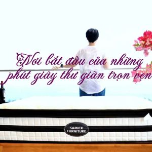 [Trả góp 0%] Nệm LÒ XO TÚI HÚT CHÂN KHÔNG cao cấp SAMICK HIGHEND EUROTOP Hàn Quốc - Bảo vệ cột sống